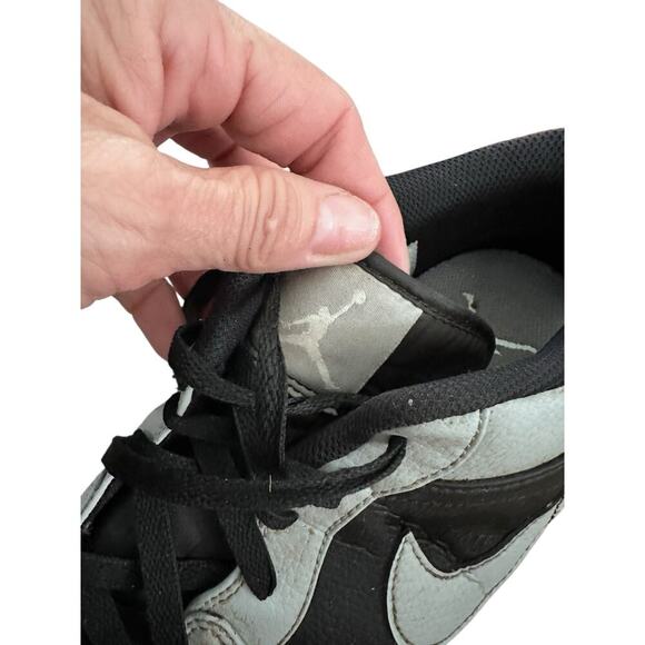 Nike Air Jordan Men's Black & Gray 1 Low TD Shadow Football Cleats Size 14 - Picture 3 of 7